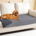 Smiry Waterproof Dog Bed Cover Pet Blanket, Soft Washable Dog Blanket for Furniture Bed Couch Sofa Reversible, Checkered (30"x90", Grey/Dark Grey)