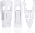 Tinfol White Velvet Hangers Clip - 24 Pack Pants Velvet Clips, Large Opening Clips, Strong Finger Flocked Clothes Pin Perfect for Slim-line Clothes Hanger