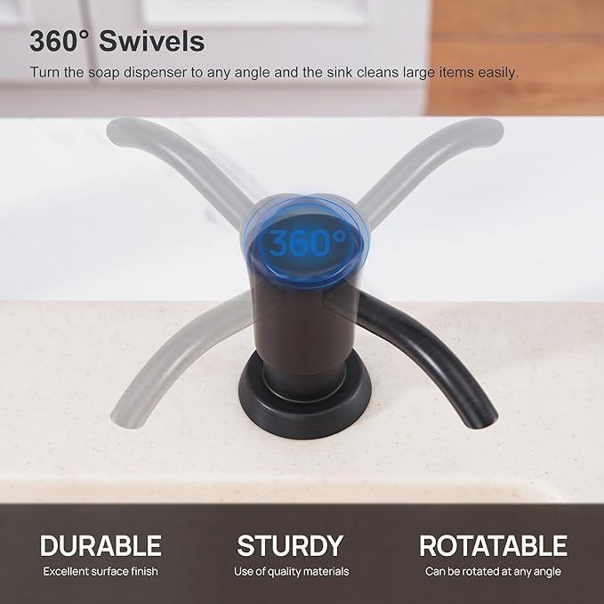GAGALIFE Built in Counter Soap Dispenser for Kitchen Sink and Extension Tube Kit, Anti-Leakage Upgrade with 40" Tube No More Top Refill, Oil-Rubbed Bronze
