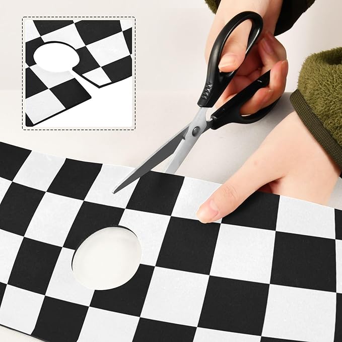 Kitchen Sink Splash Guard 2 PCS 30 Inch Sink Faucet Mat Splash Guard for Bathroom Countertop Water Absorbent Foldable Cuttable Soft Washable Checkered Black and White