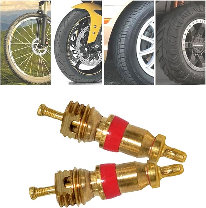 100 Pcs Car Tire Valve Stem Cores, Premium Nickel Plated Auto Valve Cores, Universal Vehicle Tire Repair Valves for Cars, SUVs, Bicycles, Trucks, Motorcycles