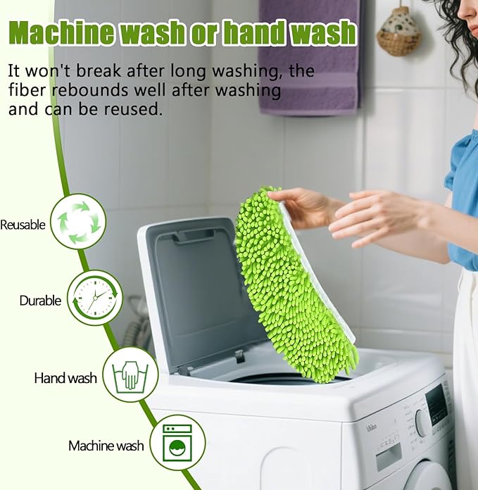4PCS XL Dust Mop Pads Compatible with Swiffer XL Sweeper,X-Large Reusable Dry Sweeping Cloths for Swiffer,XL Wet Pads Refills & XL Washable Wet Mopping Cloths for Hardwood Floor/Tile/Marble Cleaning
