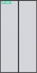DOOREASY Magnetic Screen Door, New Upgraded Polyester Heavy Duty Mesh Door with Full Frame Hook & Loop, Enjoy Air Fresh, Screen Size 32" x 81", Fit Door Size 30 x 80 inch