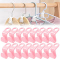 50 PCS Hanger Connector Hooks, Space Saving Hangers, Closet Hanging Organizer for College Dorm Room Essentials, Thickening Upgrade (Pink-50 Pcs)