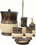 6 Pieces Pumkins Bathroom Accessories Set Including Trash Can, Cup, Toothbrush Holders, Soap Dishes, Soap Dispenser and Toilet Brush, Home Decoration, Retro Style