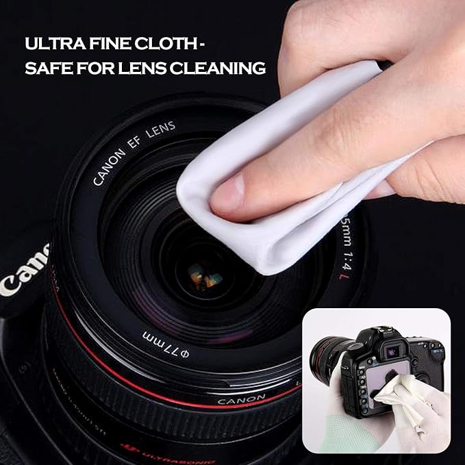 AAwipes Eyeglasses Cleaning Cloths Microfiber Lens Cleaning Cloths for Eyeglasses Optical Grade Lens, Wide Angle Lens, Telephoto Lens,Camera Lens, Microlens, Magnifier,SLR Camera Lens (6"x7", 30 Pack)