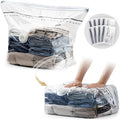 TAILINK Cube Vacuum Storage Bags, 8 Pack Medium Size (25x19x11 inch), Vacuum Seal Bags for Clothing, Compression Packing for Clothes, Blankets, Baby Clothes, No Pump Needed