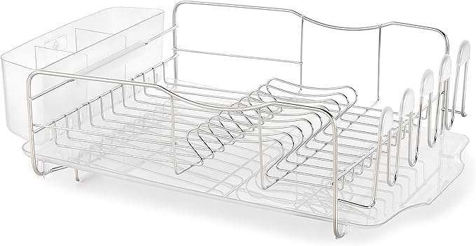 Polder Advantage 3-Piece Stainless Steel Dish Rack, Kitchen Organization and Storage, Dish Drying Rack for Kitchen Counter, 20.3" x 13.8" x 6.3"