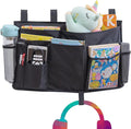 LEISUIT Hanging Storage Bag Bedside Organizer 9 Pockets Black (XL)