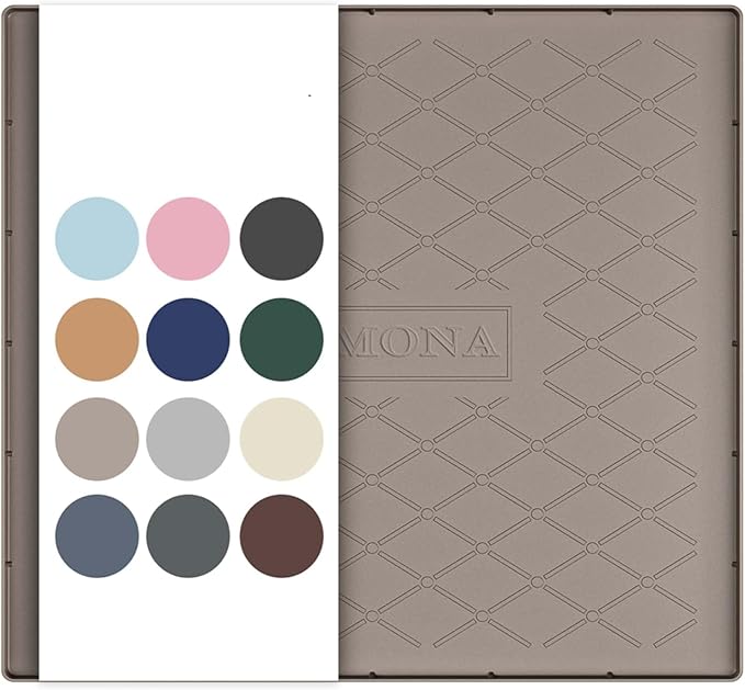 URMONA 22" x 19" Waterproof Silicone Mat in Multiple Sizes & Colors, Under Sink Mat for Kitchen & Bathroom, Pet Food Pad for Dogs & Cats, Kitchen Cabinet Liner, Multi-Purpose for Storage(Beige)