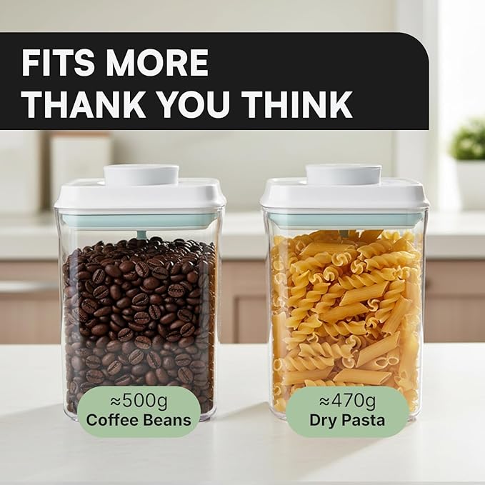 Bop Top | Airtight Meal Prep Containers with Lids | Food Storage Container Sets | Snack and Overnight Oats Fridge Organizer | Pantry and Kitchen Organization