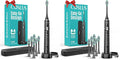 COSLUS Sonic Electric Toothbrush for Adults C40(DY-108Pro):47000 VPM for Deep Cleaning with Travel Case Modes for Sensitive Teeth &Brace,Wireless Charging, 6 Brush Heads for Family, Black,(Pack of 2)