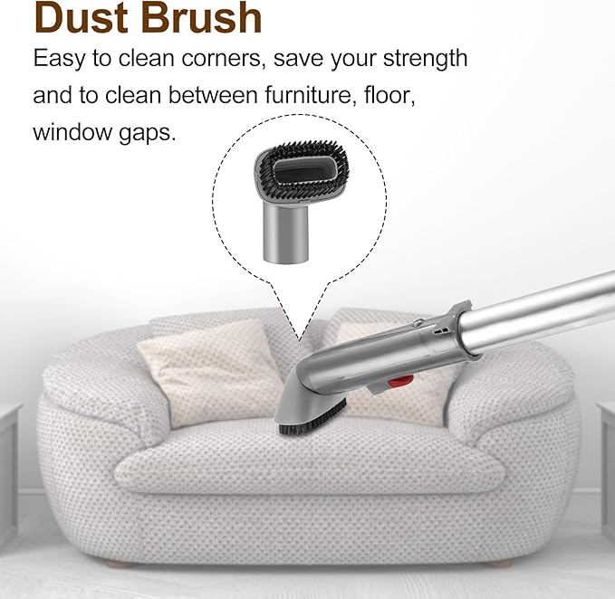 Crevice Tool and Dust Brush Upholstery Tool Compatible with Shark Navigator Lift-Away Vacuum Cleaner Models NV350, NV351, NV352, NV355, NV356E, NV357, NV360, NV370, UV440, Compare to Part No.112FFJ