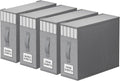 4 Pack Bed Sheet Closet Organizers and Storage,Sturdy Foldable Storage Containers with Window and Label,Storage and Organization for Bedding Sheets,Duvet Covers,Blankets (Grey)