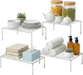 Evelots Kitchen Cabinet Wire Shelf Organizer/Rack - 4 Pack Sturdy Large Metal Shelf Risers - Double Your Counter Space - Great for Kitchen, Freezer, Pantry and Bathroom - Rustproof - Chrome