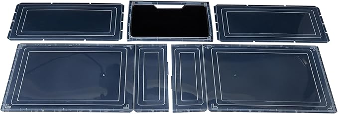 Simplify Shoe Storage Boxes 12 Pack | Easy Assembly | Stackable | Great for Shoe Collectors | Home Organization | Storage | Lightweight | Plastic | Dimensions 13.9" L x 9.8" W x 7" H | Clear/White |
