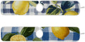 Sink Faucet Absorbing Mat Kitchen Sink Splash Guard Splash Faucet Drip Catcher for Bar RV Bathroom 2PCS 30x5.5in Blue and White Gingham Summer Lemons