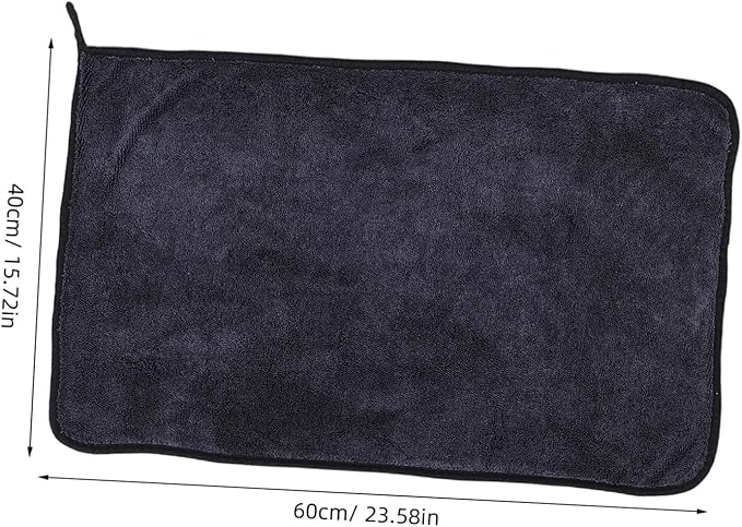 NOLITOY 2Pcs High Absorbency Car Cleaning Cloths Quick Drying Microfiber Towels for Windows Glass Durable Gentle Car Detailing Cloths Grey