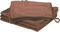HARFINGTON 4 Pack Microfiber Cleaning Cloth, 16" x 12" Multi-Functional Cleaning Towels Reusable Absorbent Rags with Hook for Car Wash Kitchen Household Window Clean, Brown