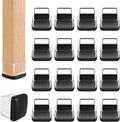 Ezprotekt Chair Leg Sliders for Carpet, 24 Pcs Square Chair Glides for Carpet, Carpet Furniture Pads Stool Leg Protectors Caps, Carpet Furniture Glides Quickly and Easily (M Fit: 0.75" - 1")