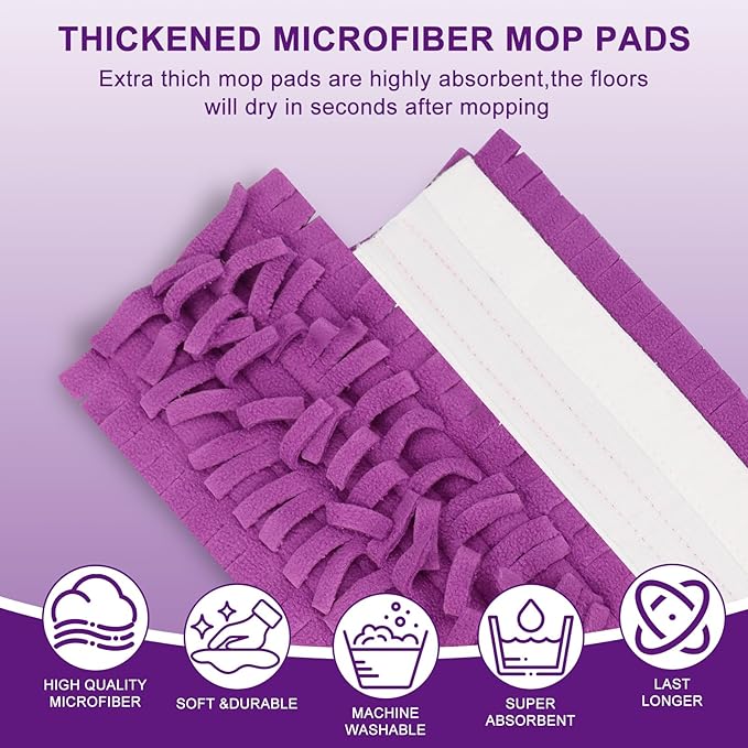 12 Pack Mopping Pads Refills for Swiffer PowerMop, Reusable Microfiber Mop Pads,Compatible with Swiffer Power Mop Refills, Washable MopPad Use for Most Floor Types