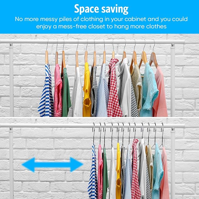 Fayleeko Wire Coat Hangers - 17.7 Inch Heavy Duty Stainless Steel Hangers (50 Pack)