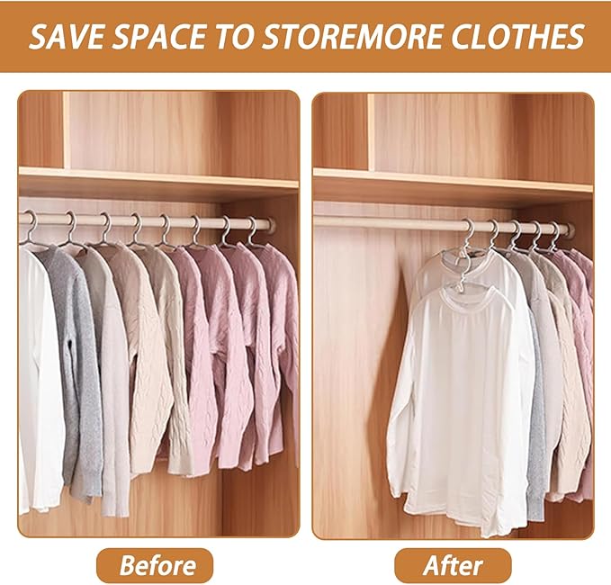 100PCS Hanger Hooks, Clothes Connector Hooks Space Saving Cascading Hangers White Closet Organizer Hanger Clips for Plastic Hangers