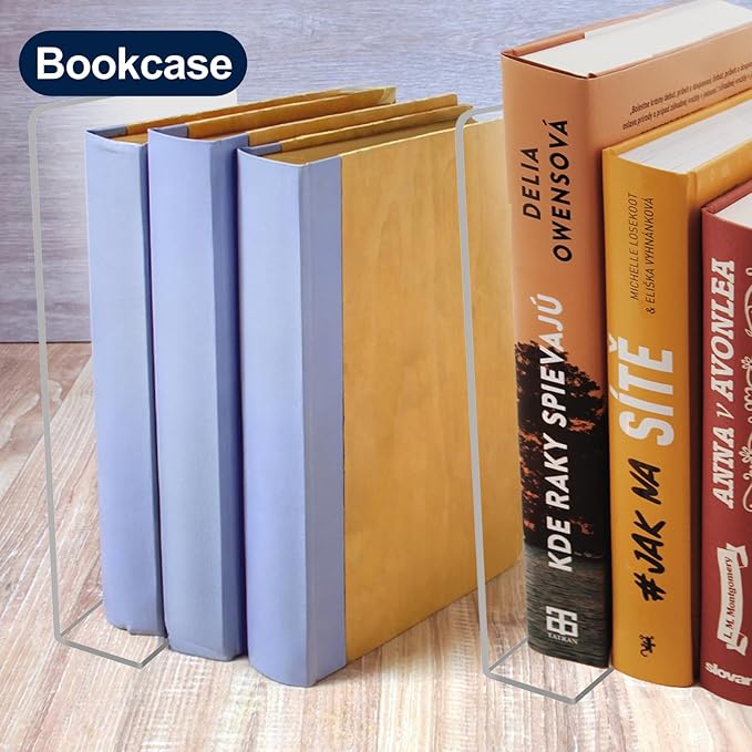 Uzpomel Acrylic Shelf Dividers For Closet Organization，Sweater Organizer For Closet -8pack 8” Tall Clear Plastic Shelf Dividers For Closets Shelves Cabinets