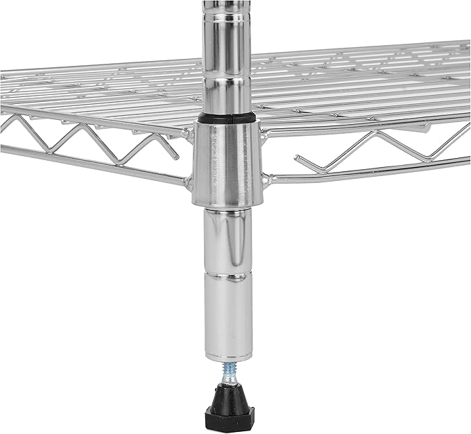 Amazon Basics 5-Shelf Storage Shelving Unit, Chrome, 16 D x 16 W x 54 H in | Tower, Adjustable