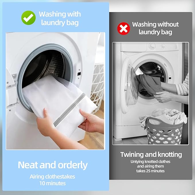 Mesh Laundry Bags, Mesh Wash Bags Durable Mesh Structure with Strong Zipper, Suitable for Underwear, Delicate Clothes, Pants, Shoes (Small Fine Mesh, XS+S+M+L(10*12in+12*16in+16*20in+20*24in)