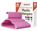 Pink Plastic Hangers 10 Pack– Heavy-Duty Plastic Hangers Slim and Space-Saving, Durable and Lightweight PP with Non-Slip Shoulder Notches for Slip Dresses, Suits, Jackets & Camisoles