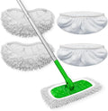 Reusable Microfiber Mop Pads Washable Wet Pads Compatible with Refills for Swiffer Sweeper Wet & Dry Sweeping Cloths Mop Head Replacement for Household Cleaning