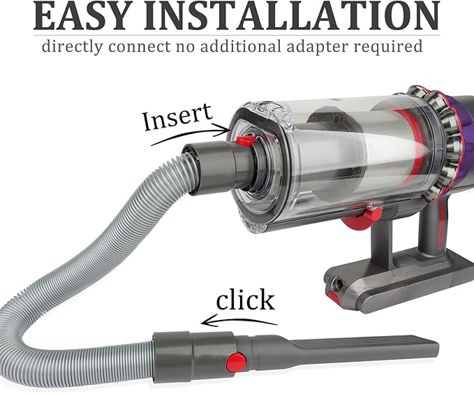 Flexible Extension Hose Attachment Compatible with Dyson V15 V15s Gen5 V12 V11 V10 V9 V8 V7 Vacuum Cleaner Accessories Tool Replacement Parts