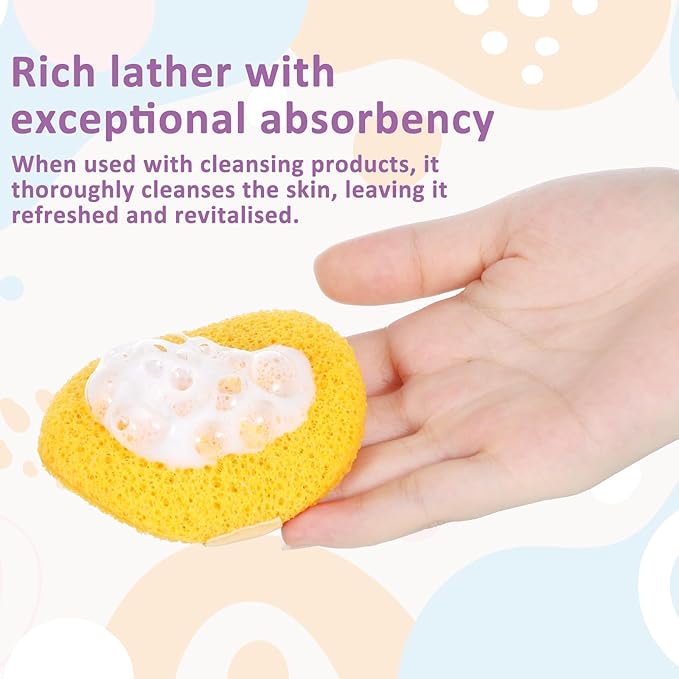 9Pcs Face Sponges for Cleansing, Reusable Exfoliating Facial Sponge Soft Face Wash Sponge for Faces Daily Cleansing, Deep Cleanse and Dead Skin Removal