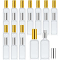 Tessco for you 20 Pcs 3.4 oz/100 ml Glass Spray Bottles Empty Perfume Atomizer Refillable Clear Decorative Empty Bottles with Fine Mist Sprayer Pump for Face Body Travel(Silver, Gold)