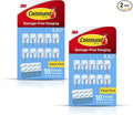Command Small Clear Wire Toggle Hooks, 20 Count with 24 Strips, Damage-Free Adhesive for Wall Hanging and Storage, Holds up to 0.5 lb