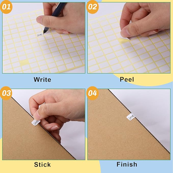 2940PCS Matte White Labels Stickers 0.5" x 0.3" Small Blank Labels Removable Price Stickers to Write On Sticky Name Tags for Jar Diamond Art Boxes Folder Envelope Office Kitchen (13 X 9 mm)