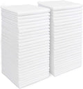 AIDEA Microfiber Cleaning Cloth White 50PK, Cleaning Rags, Lint Free Microfiber Towels, Kitchen Towels Dusting Cloth, Wash Cloths, Dish Rags White, 11.5"x 11.5"