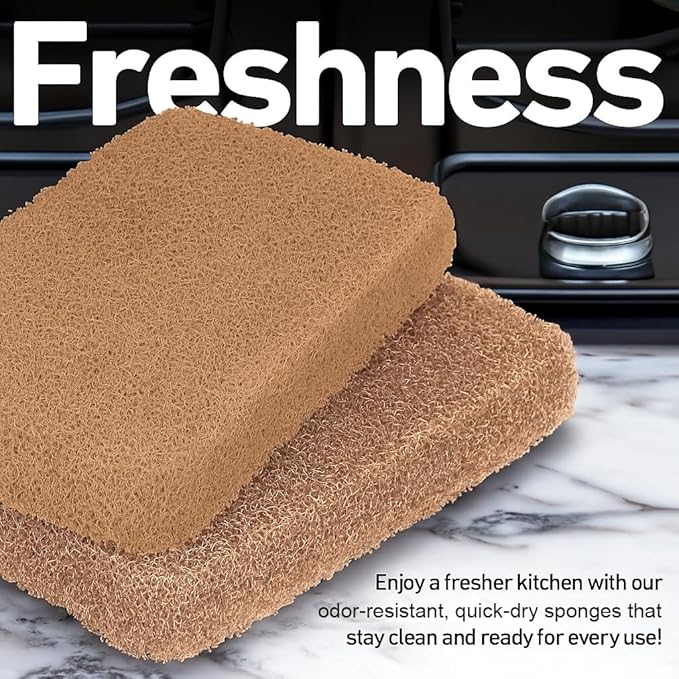 Casanero 6-Pack Silicone Scrubbing Sponges, Heavy-Duty, Non-Scratch | Reusable, Odor-Free, Multi-Purpose Cleaning for Dishes, Non-Stick, Countertops