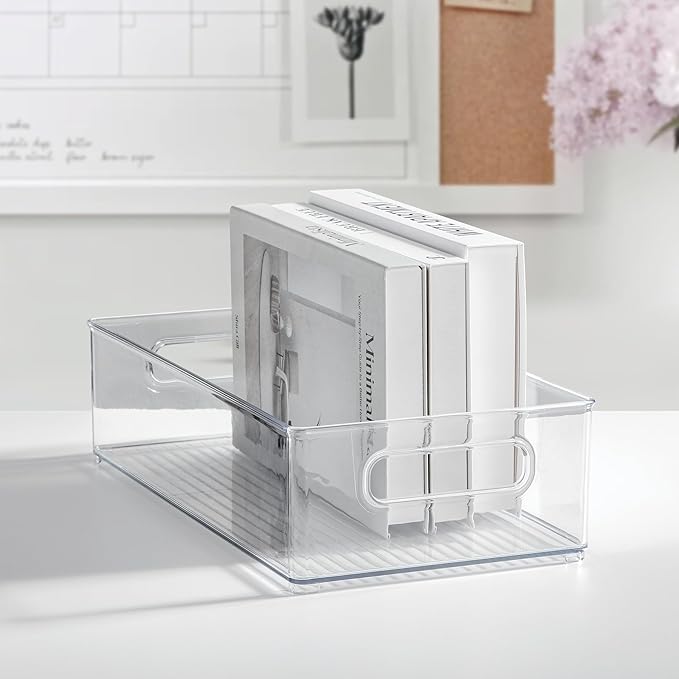 iDesign Stackable Fridge Bin - Storage Bin for Freezer or Pantry Organization, Clear, Made in USA