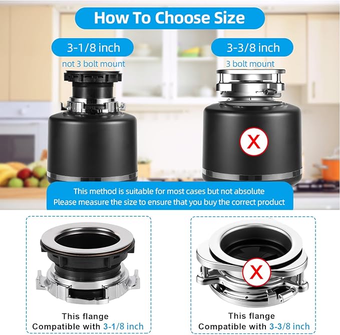 RQYEKDO Garbage Disposal Splash Guard,1 Pack 3 1/8 Inch Sink Baffle Disposer Drain Splash Guard Collar EPDM Rubber Upgraded Replacement Quiet Cover for Waste King, Whirlaway, GE Disposer
