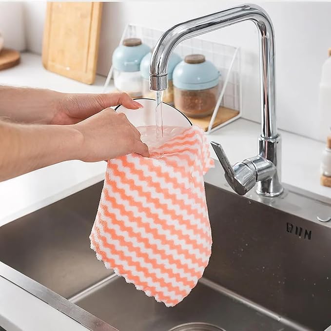 21 Pack Kitchen Towels Dish Towels Microfiber Cleaning Cloths – Ultra-Soft, Absorbent & Reusable 10" x 10" Lint Free Cloths Microfiber Cleaning Rags Reusable Washcloths for Furniture, Car, Tea, Bowl.