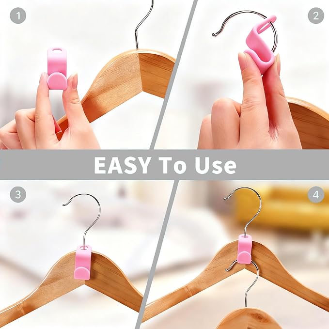 200 Pcs Hanger Hooks,Clothes Hanger Connector Hooks,Space Saving Hanger Hooks,Plastic Connectors Hooks for Clothes,Cascading Hanger Extenders for Closet Organizers,5 Colors