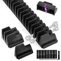 48 pcs Magnetic Modular Wrench Organizers for Tool Drawers, Tool Storage Holder Wrench Rack with Metric & SAE Labels (Color:Black)