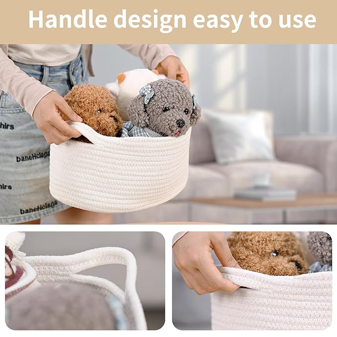 Small Gift Basket with Gift Wrap Cellophane Bag and Ribbons, Gift Baskets for Christmas Thanksgiving Birthday Baby Shower Raffle Burr, - Rope Decorative Storage Organizer Container