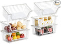 6 Pcs Stackable Wire Baskets for Pantry Organizers and Storage,Vegetable Fruit Basket for Countertop,Kitchen Storage Metal Baskets,Produce Potato Onion Storage Bin,White