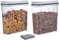 FreshKeeper Cereal Containers Storage Set, Airtight Food Storage Container with Lid 3.5L,2PCS BPA-FREE Plastic Pantry Organization Canisters for Rice Cereal Flour Sugar Dry Food in Kitchen…