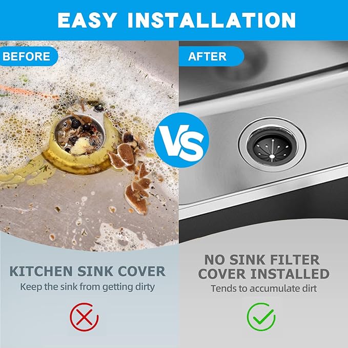 RQYEKDO Garbage Disposal Splash Guard,1 Pack 3 1/8 Inch Sink Baffle Disposer Drain Splash Guard Collar EPDM Rubber Upgraded Replacement Quiet Cover for Waste King, Whirlaway, GE Disposer