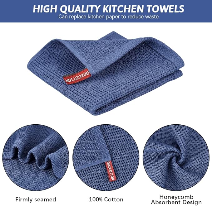 Nialnant 6 Pack Dish Cloths,100% Cotton Dish Towels for Drying Dishes,Quick Drying Kitchen Towels,Dish Rags