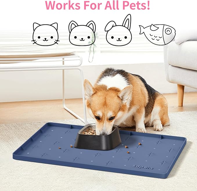 Sdpeia Under Sink Mat 19"×19" Waterproof Silicone Cabinet Liner & Sink Protector for Kitchen & Bathroom, Multi-Purpose Organizers Tray for Pets, Laundry, Cat Litter Mat
